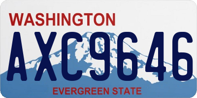WA license plate AXC9646
