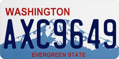 WA license plate AXC9649