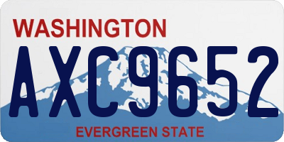 WA license plate AXC9652