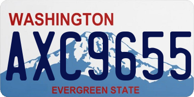 WA license plate AXC9655