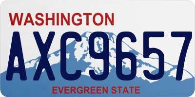 WA license plate AXC9657