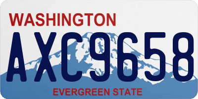 WA license plate AXC9658