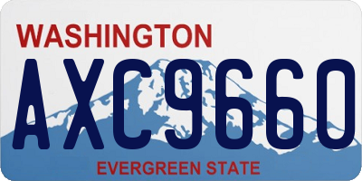 WA license plate AXC9660
