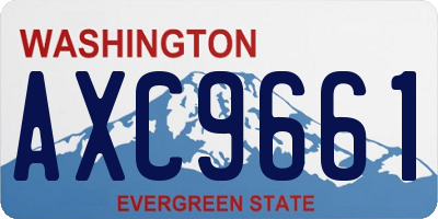 WA license plate AXC9661