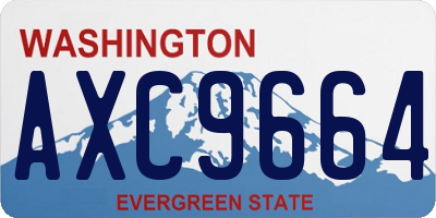 WA license plate AXC9664
