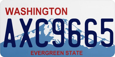 WA license plate AXC9665
