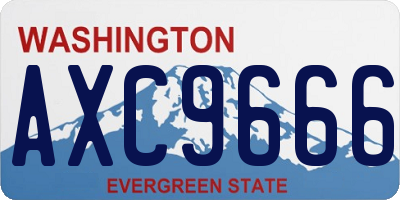 WA license plate AXC9666