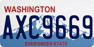 WA license plate AXC9669