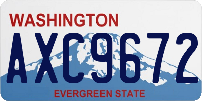 WA license plate AXC9672