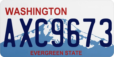 WA license plate AXC9673