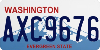 WA license plate AXC9676