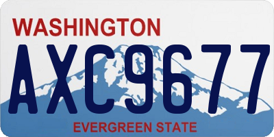WA license plate AXC9677