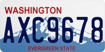 WA license plate AXC9678