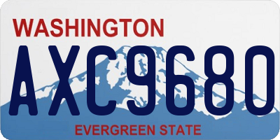 WA license plate AXC9680