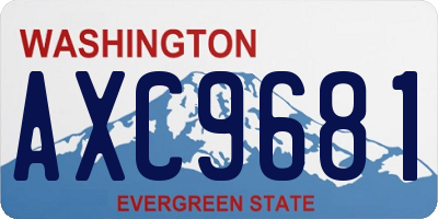 WA license plate AXC9681