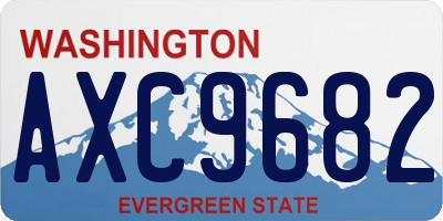 WA license plate AXC9682