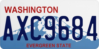 WA license plate AXC9684