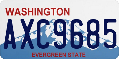 WA license plate AXC9685