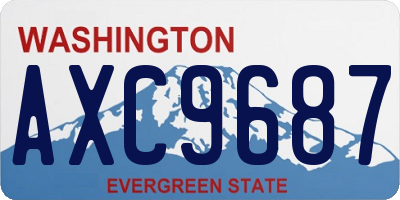WA license plate AXC9687