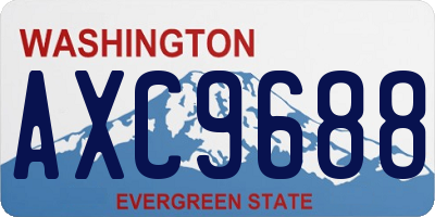 WA license plate AXC9688