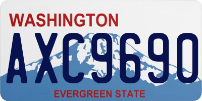 WA license plate AXC9690