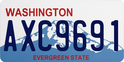 WA license plate AXC9691