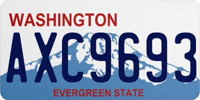WA license plate AXC9693