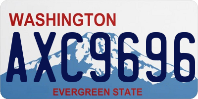 WA license plate AXC9696