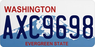 WA license plate AXC9698