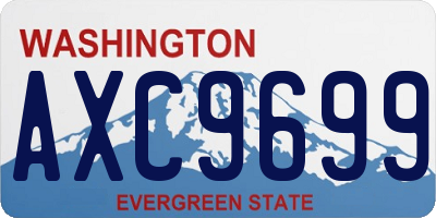 WA license plate AXC9699