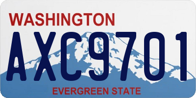 WA license plate AXC9701