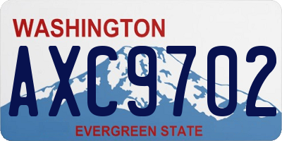 WA license plate AXC9702