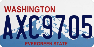 WA license plate AXC9705