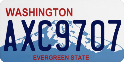 WA license plate AXC9707
