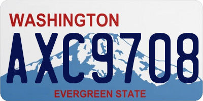 WA license plate AXC9708