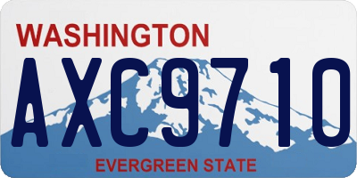 WA license plate AXC9710