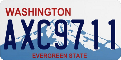 WA license plate AXC9711