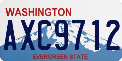 WA license plate AXC9712