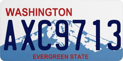 WA license plate AXC9713