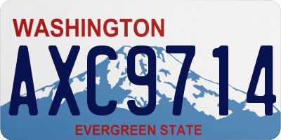 WA license plate AXC9714