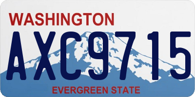 WA license plate AXC9715