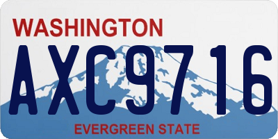 WA license plate AXC9716