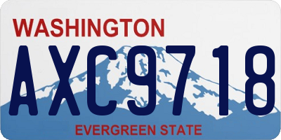 WA license plate AXC9718