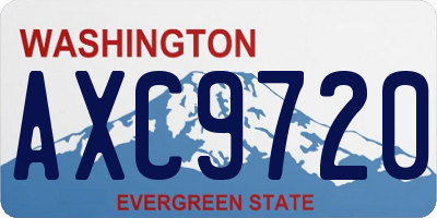 WA license plate AXC9720