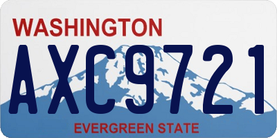WA license plate AXC9721