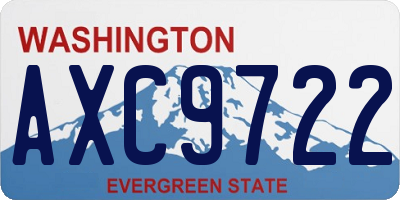WA license plate AXC9722