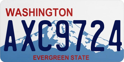 WA license plate AXC9724