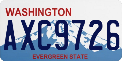 WA license plate AXC9726