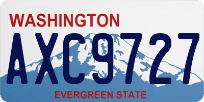 WA license plate AXC9727