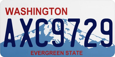 WA license plate AXC9729